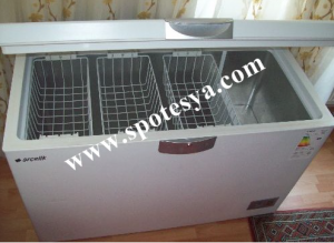 2.el arçelik dijital ekranlı inox 620 litre ters kapak 11 Kapaklı derin dondurucu buzdolabı