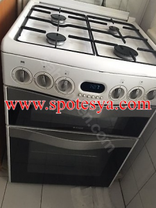 Vestel gri iki kapılı nofrost buzdolabı (dondurucu ve taze yiyecekler için ayrı) 12 Arçelik 9641 model fırın