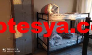 Tek kişilik 2 katlı ayrılabilir ucuz ranza 12 Çıkma işçi şantiye ranzaları ikinci el ucuz işçi ranzası