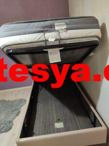 İkinci el yuvarlak yatak 16 Tek kişilik istikbal baza yatak başlık sıfır ayarında yeni gibi