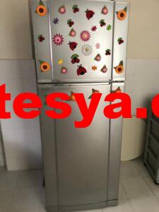 Spot buzdolabı çok az kullanılmış ikinci el buzdolabı 16 Vestel gri iki kapılı nofrost buzdolabı (dondurucu ve taze yiyecekler için ayrı)