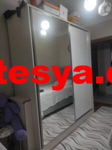 Çift kişilik baza ve yatak 4 Aynalı sürgülü elbise dolabı farklı marka seçenekleri ve uygun