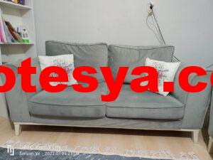 5 çekmeceli şifonyer 4 Kanepe (yatak amaçlı kullanılabilir) iki adet tekli gri koltuk takımı